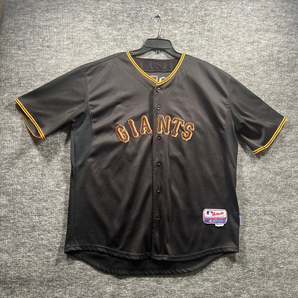 Majestic San Francisco Giants Tim Lincecum 55 Authentic Jersey Black Size 52